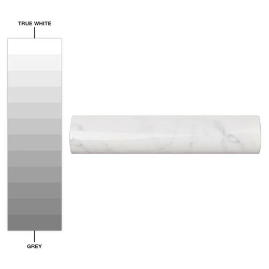 Promo β€οΈ Merola Tile Classico Carrara Glossy Pencil Bullnose 1.25" X 6" Ceramic Wall Trim Tile - 1 Tile π― - Image 3