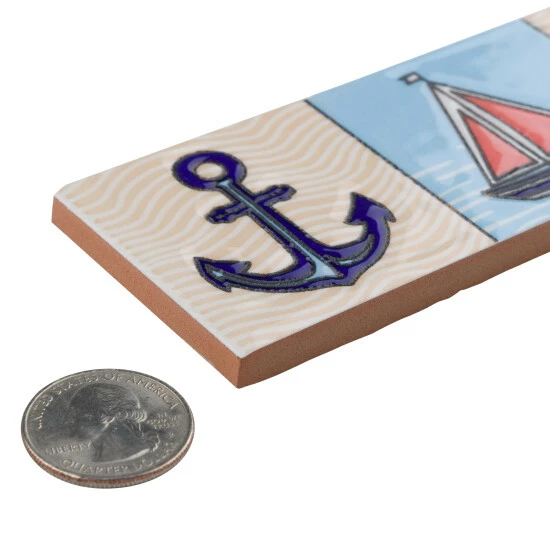 Coupon π Merola Tile Captain Nautilius 2" X 7-7/8" Ceramic Wall Tile - Case (32 Tiles) - Case (32 Tiles) π - Image 3