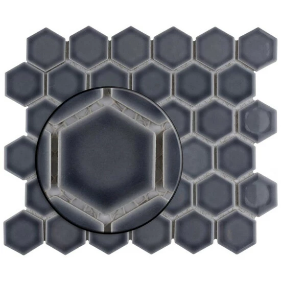 Best reviews of β€οΈ Merola Tile Hudson 2" Due Hex Storm Grey 12.5" X 11.25" Porcelain Mosaic Tile π₯ - Image 3