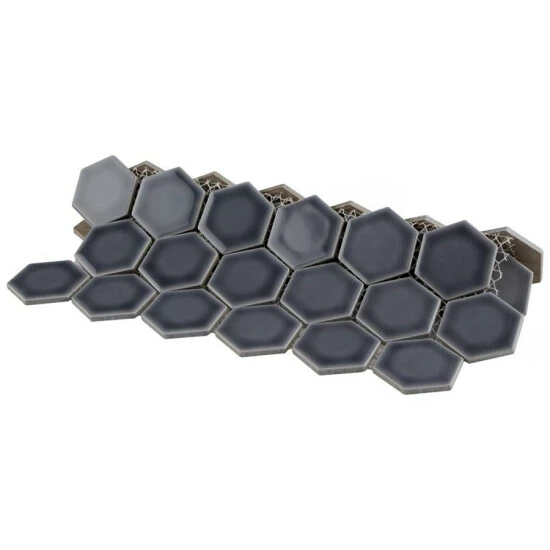 Best reviews of β€οΈ Merola Tile Hudson 2" Due Hex Storm Grey 12.5" X 11.25" Porcelain Mosaic Tile π₯ - Image 6