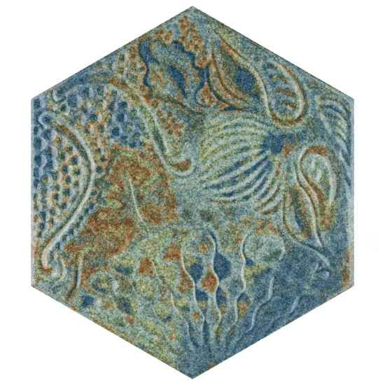 Top 10 π Merola Tile Gaudi React Hex Ocean 8-5/8" X 9-7/8" Porcelain Floor And Wall Tile π - Image 2