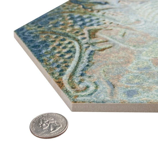 Top 10 π Merola Tile Gaudi React Hex Ocean 8-5/8" X 9-7/8" Porcelain Floor And Wall Tile π - Image 5