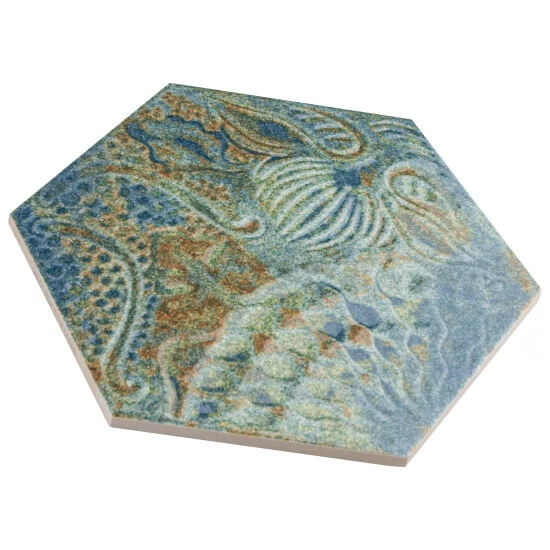 Top 10 π Merola Tile Gaudi React Hex Ocean 8-5/8" X 9-7/8" Porcelain Floor And Wall Tile π - Image 7