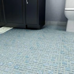 Flash Sale 🛒 Merola Tile University Blue 11.75" X 11.75" Porcelain Mosaic Tile ❤️