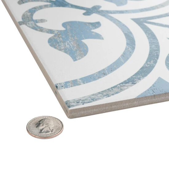 Brand new π Merola Tile Cassis Arte Blue 9.75" X 9.75" Porcelain Floor And Wall Tile π - Image 4