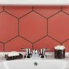 Cheapest ✔️ Merola Tile Textile Hex Red 8.63" X 9.86" Porcelain Floor And Wall Tile 🌟