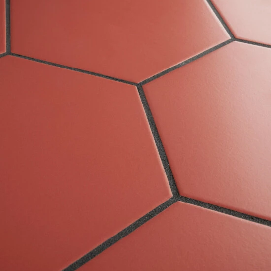 Cheapest βοΈ Merola Tile Textile Hex Red 8.63" X 9.86" Porcelain Floor And Wall Tile π - Image 4