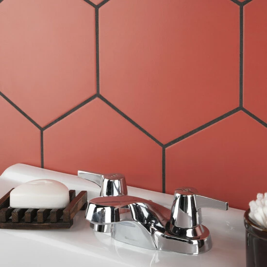 Cheapest βοΈ Merola Tile Textile Hex Red 8.63" X 9.86" Porcelain Floor And Wall Tile π - Image 5
