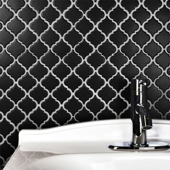 Best Pirce β¨ Merola Tile Hudson Tangier Matte Black 12.38" X 12.5" Porcelain Mosaic Tile π§¨