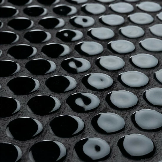 Outlet π€© Merola Tile Hudson Penny Round Glossy Black 12" X 12.63" Porcelain Mosaic Tile β 7 Outlet π€© Merola Tile Hudson Penny Round Glossy Black 12" X 12.63" Porcelain Mosaic Tile β - Image 7