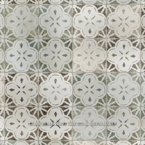 Best reviews of π Merola Tile Kings Aurora Encaustic 17.63" X 17.63" Sage Ceramic Floor And Wall Tile π₯° - Image 8