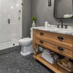 Best Pirce ⌛ Merola Tile Crag Hexagon Black 11.13" X 11.13" Slate Mosaic Tile 😍