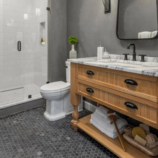 Best Pirce β Merola Tile Crag Hexagon Black 11.13" X 11.13" Slate Mosaic Tile π