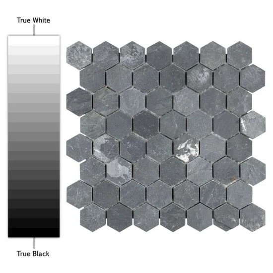Best Pirce β Merola Tile Crag Hexagon Black 11.13" X 11.13" Slate Mosaic Tile π - Image 4