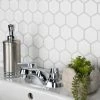Cheap 🔥 Merola Tile Metro Hex 2" Matte White 10.5" X 11" Porcelain Mosaic Tile ✔️