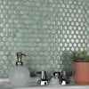 Coupon 😉 Merola Tile Hudson Hex 1" Mint Green 13.25"x11.86" Porcelain Mosaic Tile ✔️