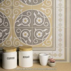 Budget 😉 Merola Tile Caprice Loire Encaustic 7.86" X 7.86" Porcelain Floor And Wall Corner Tile - 1 Tile ✔️