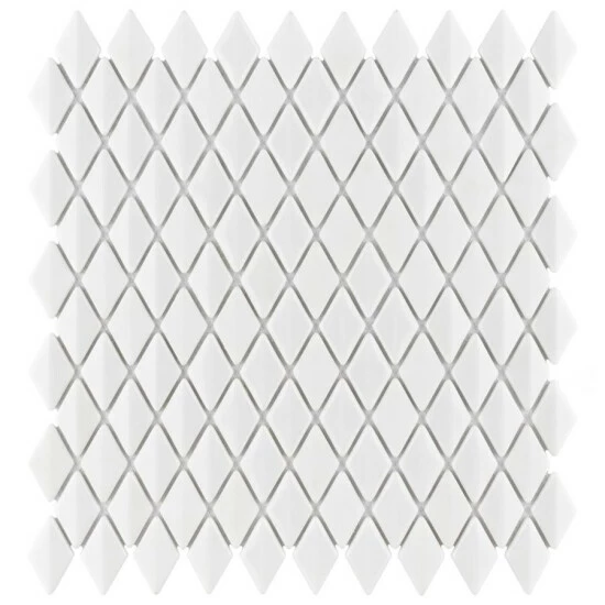 Cheap π€© Merola Tile Expressions Beveled Diamond White 1.63" X 12" Glass Mosaic Tile π₯