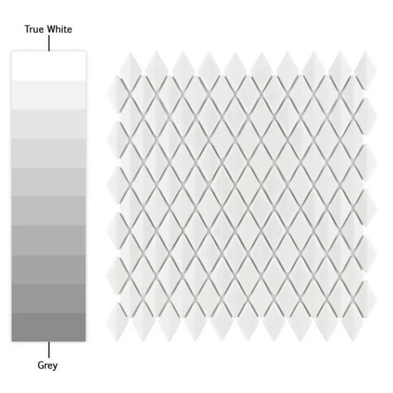 Cheap π€© Merola Tile Expressions Beveled Diamond White 1.63" X 12" Glass Mosaic Tile π₯ - Image 3