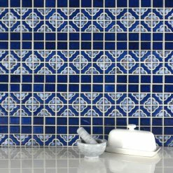 Buy ⭐ Merola Tile Tower Cobalt Delta 12" X 12.5" Porcelain Mosaic Tile 🎁