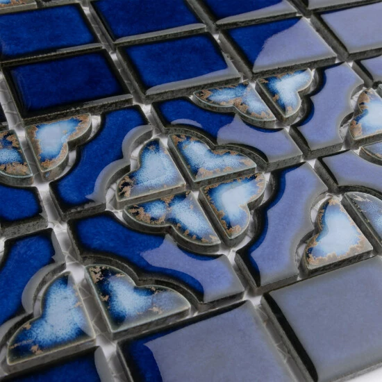 Buy β Merola Tile Tower Cobalt Delta 12" X 12.5" Porcelain Mosaic Tile π - Image 5