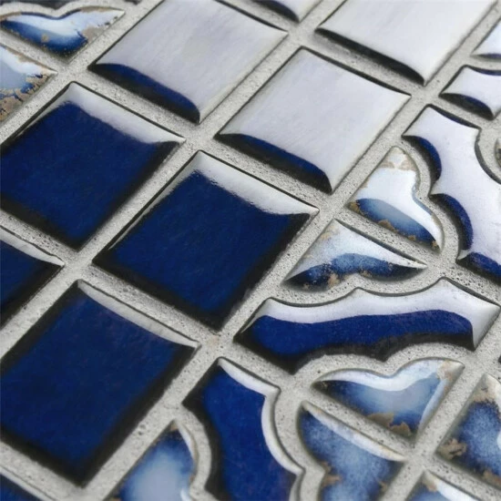 Buy β Merola Tile Tower Cobalt Delta 12" X 12.5" Porcelain Mosaic Tile π - Image 6