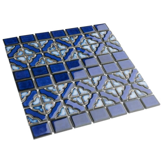 Buy β Merola Tile Tower Cobalt Delta 12" X 12.5" Porcelain Mosaic Tile π - Image 7