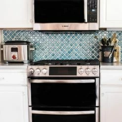 Brand new 🌟 Merola Tile Hudson Tangier Marine 12.38" X 12.5" Porcelain Mosaic Tile 👍