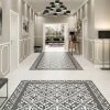 Budget 👏 Merola Tile Majestic Orleans Cenefa Black Encaustic 9.75" X 9.75" Porcelain Floor And Wall Border Tile - (1 Tile) 🔔