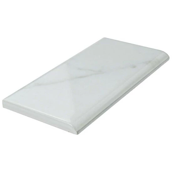 Cheap π Merola Tile Classico Carrara Glossy Bullnose 3" X 6" Ceramic Subway Wall Trim Tile - 1 Tile π₯° - Image 3