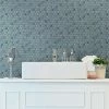 Promo ❤️ Merola Tile Hudson Hex 1" Marine 13.25" X 11.86" Porcelain Mosaic Tile 🔥