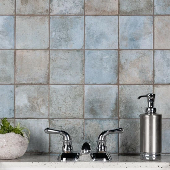 Best reviews of π Merola Tile Kings Etna Encaustic 13.13" X 13.13" Blue Ceramic Floor And Wall Tile π - Image 7