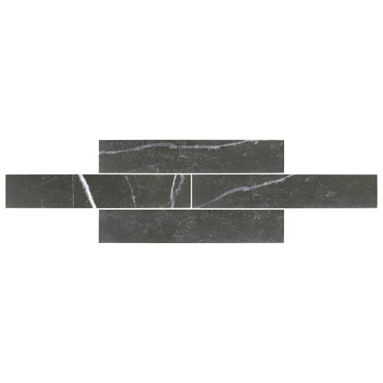 Hot Sale β€οΈ Merola Tile Tinos Black 3.13" X 17.38" Porcelain Floor And Wall Tile π - Image 5