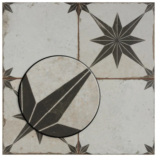 Buy 𧨠Merola Tile Kings Star Ara Nero 17.63" X 17.63" Ceramic Floor And Wall Tile β 4 Buy 𧨠Merola Tile Kings Star Ara Nero 17.63" X 17.63" Ceramic Floor And Wall Tile β - Image 4
