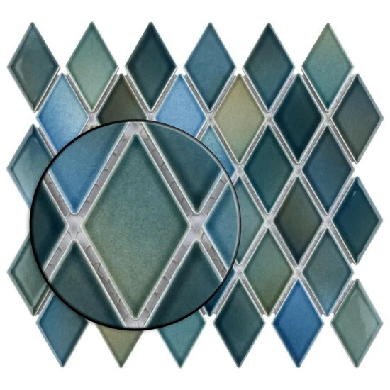 Cheapest π Merola Tile Hudson Kite Lagoon 10.25" X 11.75" Porcelain Mosaic β - Image 3