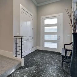 Top 10 ✨ Merola Tile Aster Hex Nero Encaustic 8.63" X 9.86" Porcelain Floor And Wall Tile 🥰