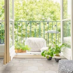 Promo 👏 Merola Tile Matter Hex Taupe 7-7/8" X 9" Porcelain Floor And Wall Tile - Sample (7.88" X 9") ⭐