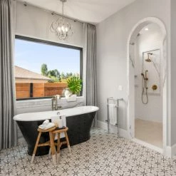 Flash Sale 🛒 Merola Tile Classico Bardiglio Hexagon Flower 7" X 8" Porcelain Floor And Wall Tile ✔️