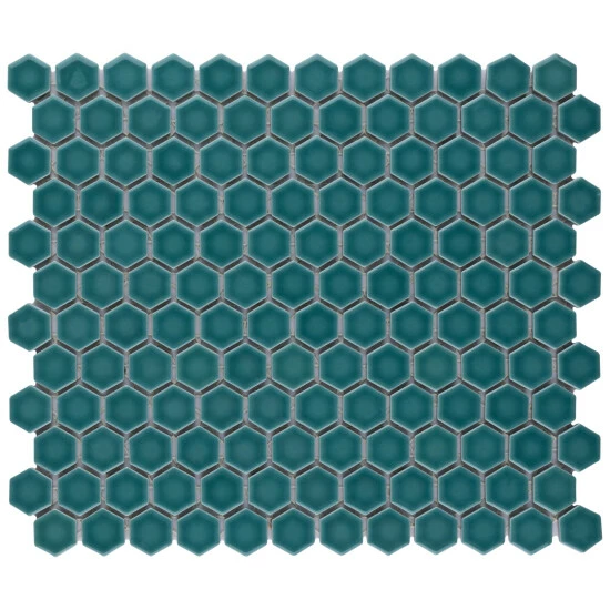 Cheapest βοΈ Merola Tile Tribeca 1" Hex Jade 10.25" X 11.86" X 6mm Porcelain Mosaic Tile π - Image 2