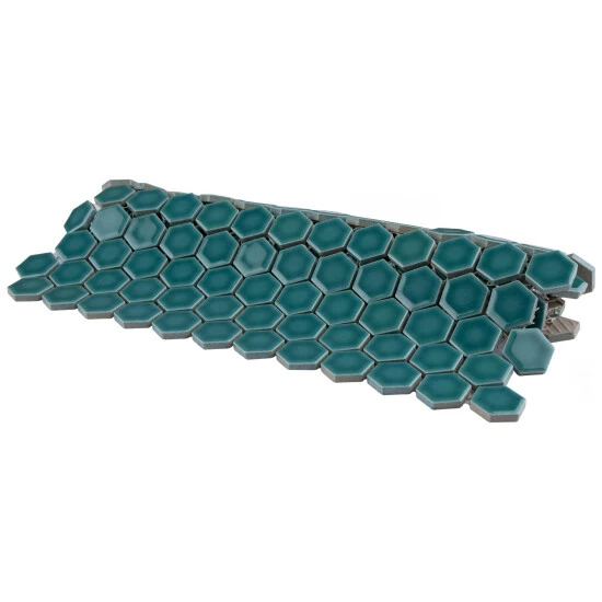 Cheapest βοΈ Merola Tile Tribeca 1" Hex Jade 10.25" X 11.86" X 6mm Porcelain Mosaic Tile π - Image 5