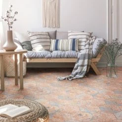 Flash Sale ⌛ Merola Tile Emotion Hex Red 9-7/8" X 11-1/4" Porcelain Floor And Wall Tile - Case (17 Tiles) - Case (17 Tiles) 🔥