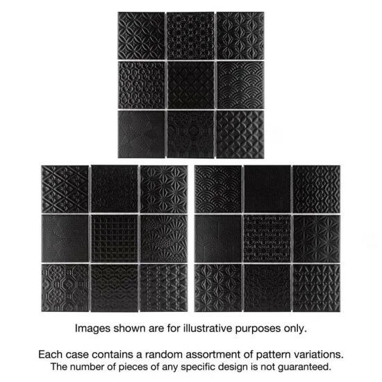 Coupon π€© Merola Tile Spirit Black 1.63" X 1.63" Porcelain Mosaic Tile π - Image 4