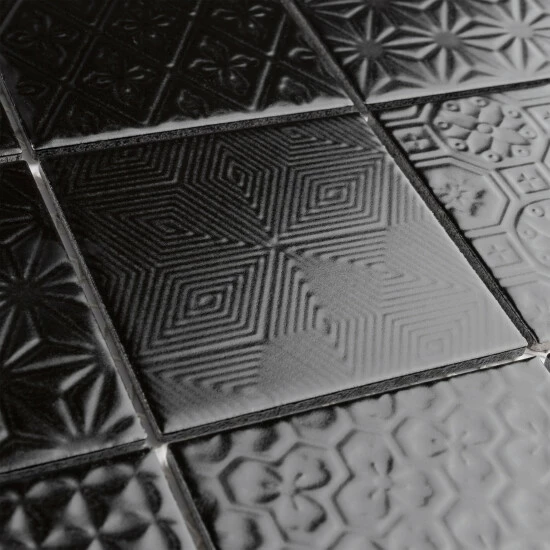 Coupon π€© Merola Tile Spirit Black 1.63" X 1.63" Porcelain Mosaic Tile π - Image 8