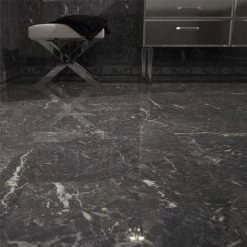 Promo 🤩 Merola Tile Donna Nero 17.75" X 17.75" Ceramic Floor And Wall Tile 😀