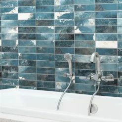 Best Sale 🛒 Merola Tile Kings Tradition Brick Blue 7-7/8" X 15-3/4" Porcelain Wall Tile 😍