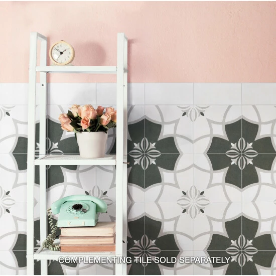 Promo π Merola Tile Twenties White 3.5" X 7.75" Ceramic Bullnose Floor And Wall Trim Tile - (1 Tile) π