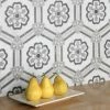 Coupon 💯 Merola Tile Mazzo Hex Deco Lily Pad 8.5" X 9.75" Porcelain Floor And Wall Tile 🌟