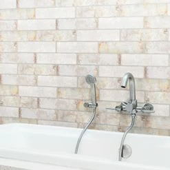 Coupon 😀 Merola Tile Biarritz Beige 3" X 11-7/8" Ceramic Wall Tile - Case (22 Tiles) 🎉
