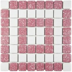 Budget β Merola Tile Crystalline Market Square Flamingo 11.75" X 11.75" Porcelain Mosaic Tile π