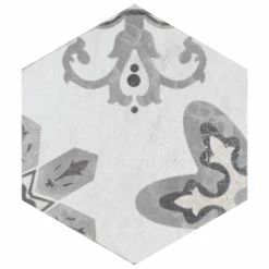 Best Pirce 💯 Merola Tile Mazzo Hex Deco Garden 8.5" X 9.75" Porcelain Floor And Wall Tile 🔔